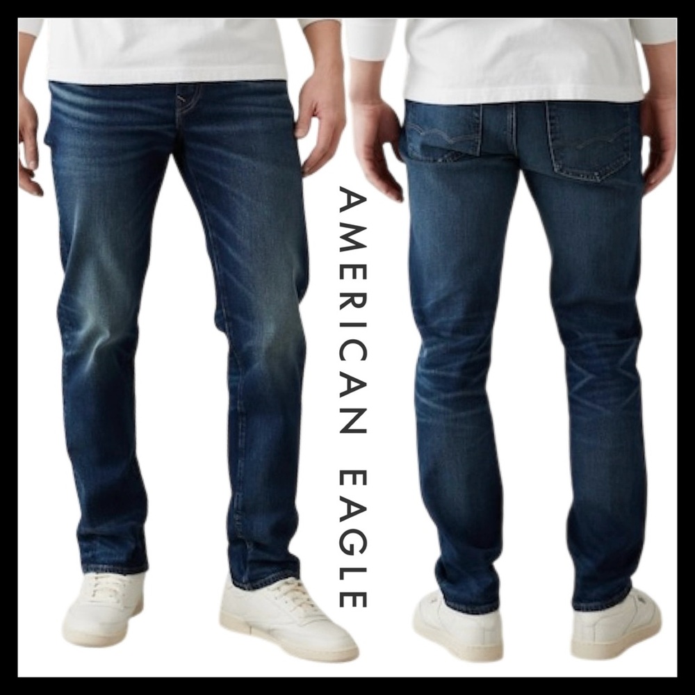 4X American Eagle AirFlex+ Slim Straight Men’s 4 PAIRS Jean BUNDLE Size (33X30)